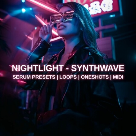 Glitchedtones Nightlight Synthwave WAV MiDi Synth Presets